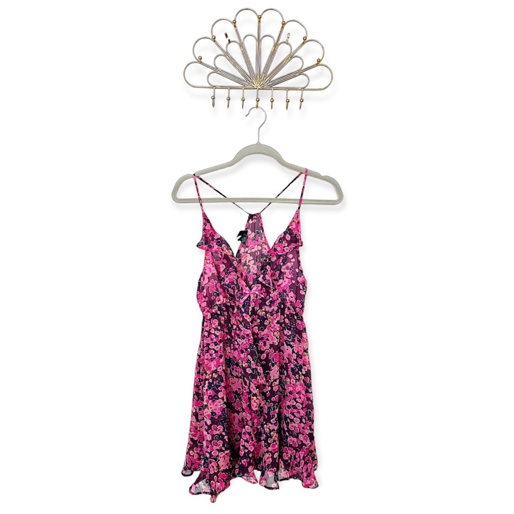 Cynthia Rowley Pink Sheer Floral Mini Dress